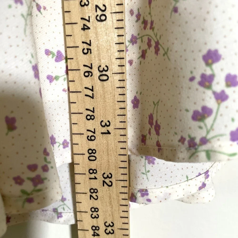 Quanta Du Soleil De Paris Women’s Monique Cream Floral Dress Size 34 XS Coquette